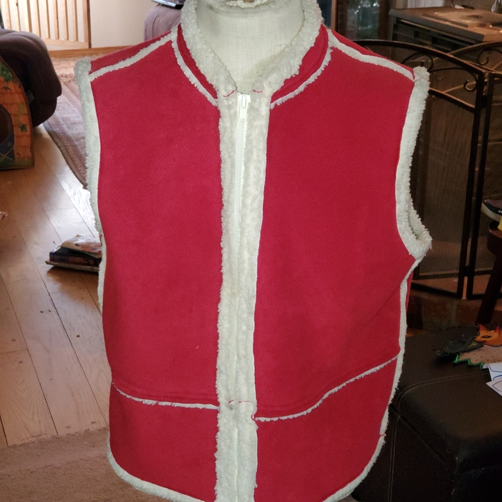 Faux suede vest by A Maggie B an original nd vintage
